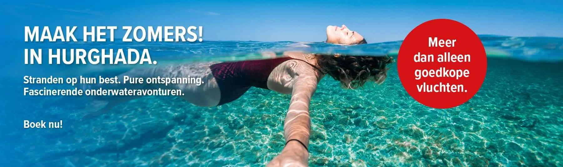 Boek nu uw vlucht naar Hurghada