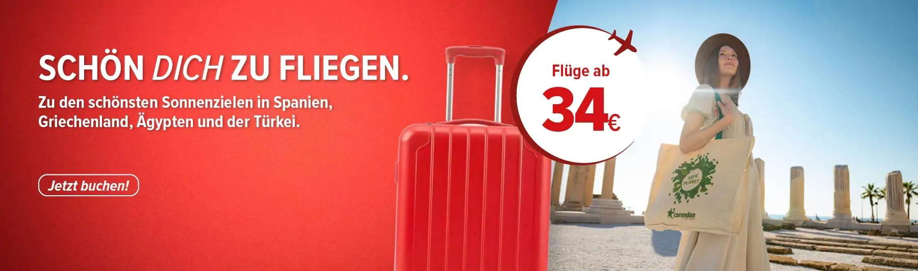 Sichere dir Flüge ab Deutschland schon ab 34 €!