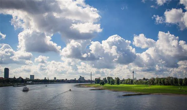 Düsseldorf  Doğa Ren Nehri