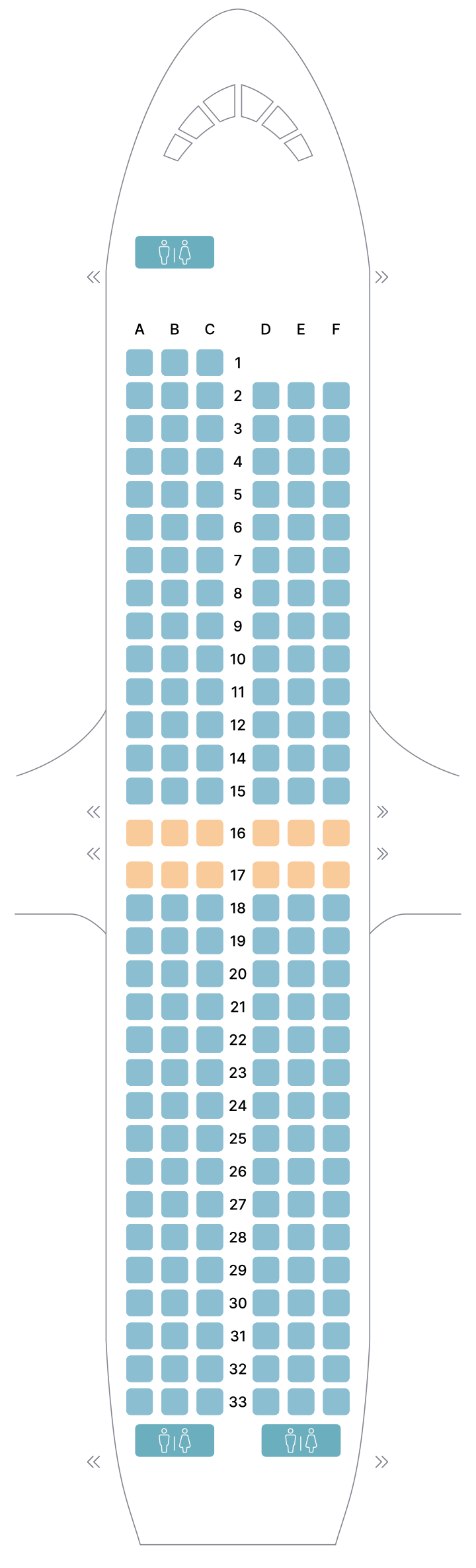 Seat Map For 737 800 Our fleet - Corendon Airlines